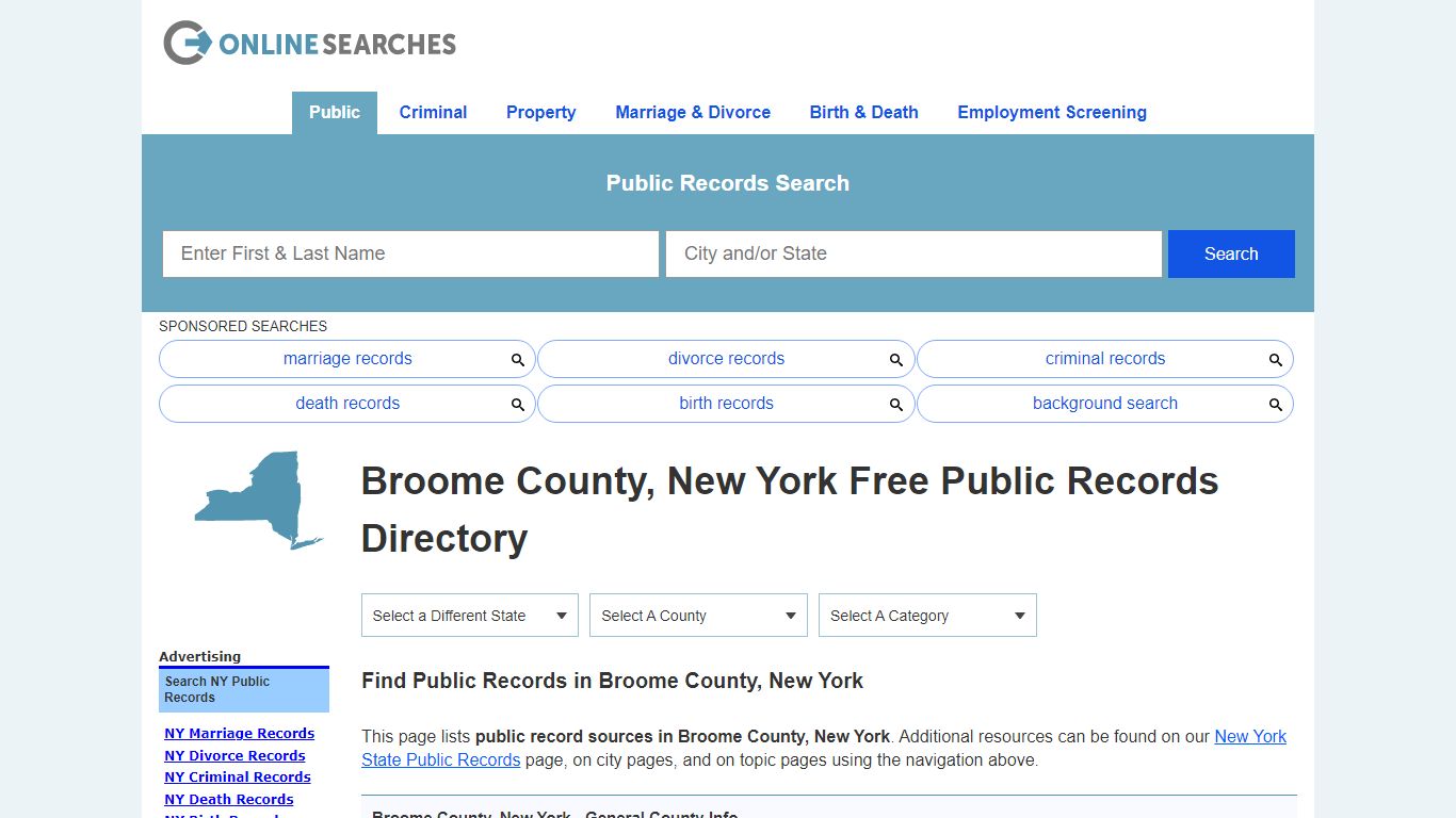 Broome County, New York Public Records Directory