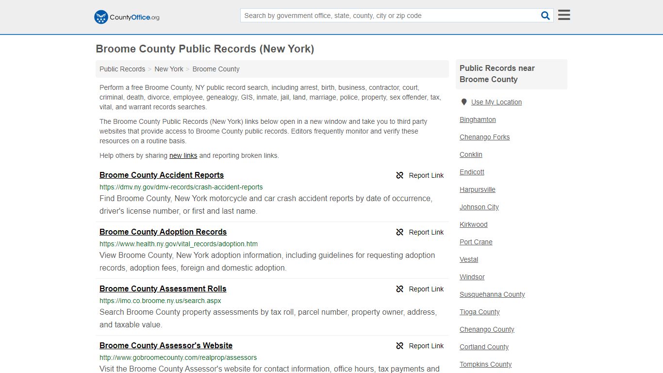 Public Records - Broome County, NY (Business, Criminal ...