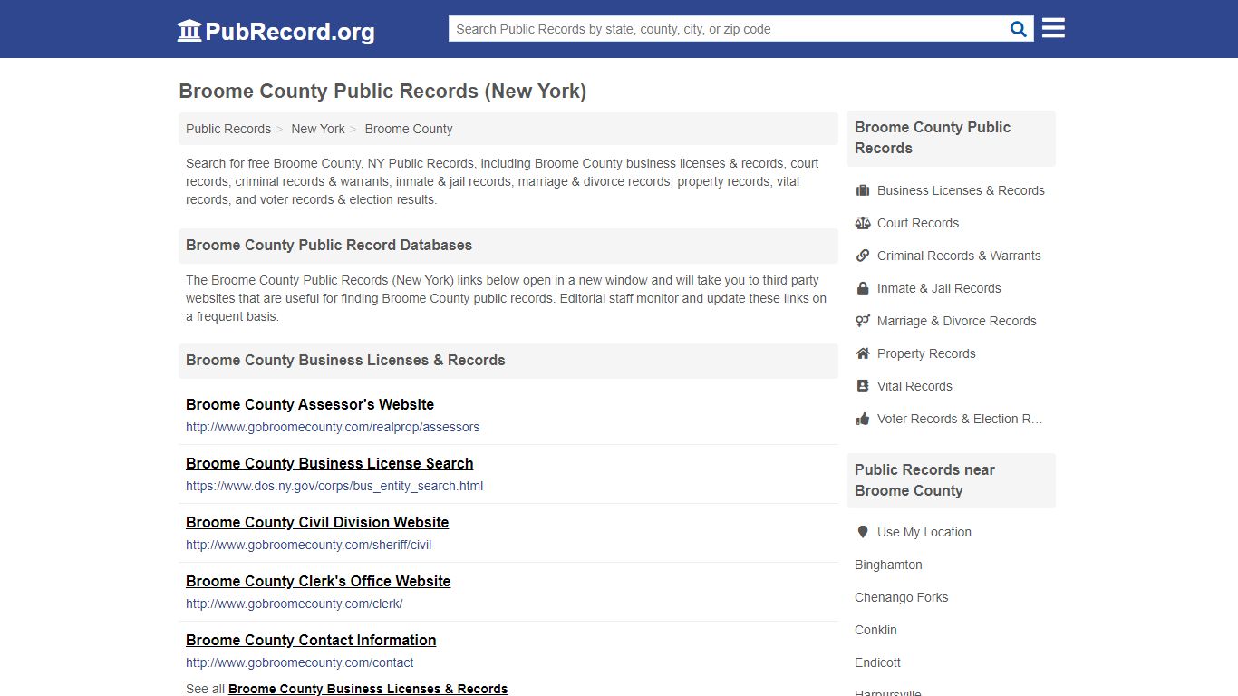 Free Broome County Public Records (New York Public Records)